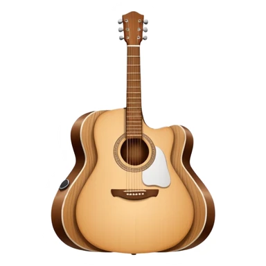 acoustic guitar with white paper rips in it sticker