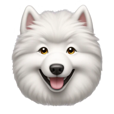 Samoyed Dog with happy face sticker