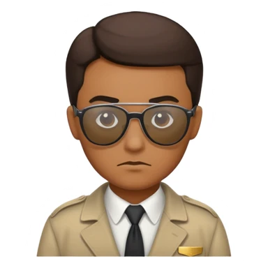 Sunglasses-wearing detective sticker