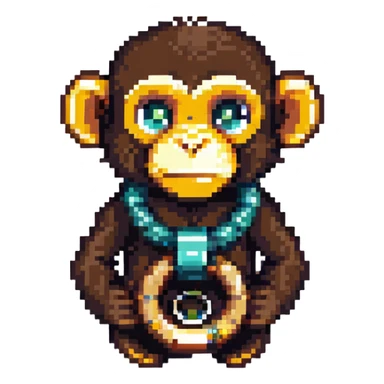 monkey with a ring sticker