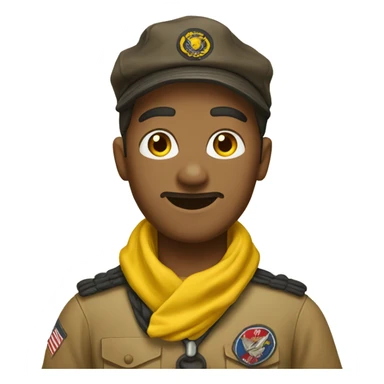 Scoutmaster with a yellow neckerchief sticker