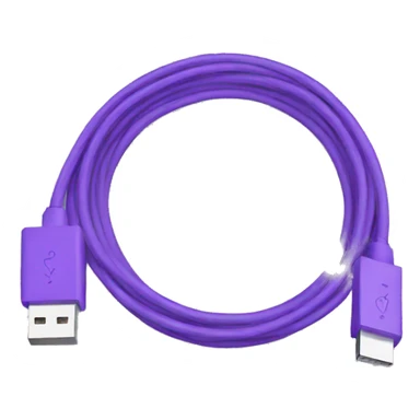 Purple usb cable sticker