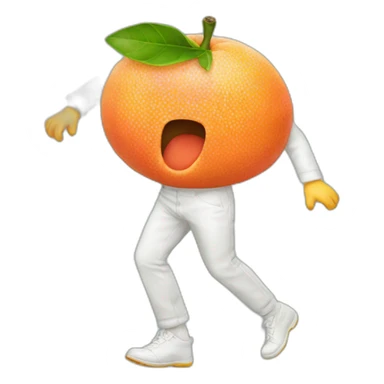 moonwalking grapefruit sticker