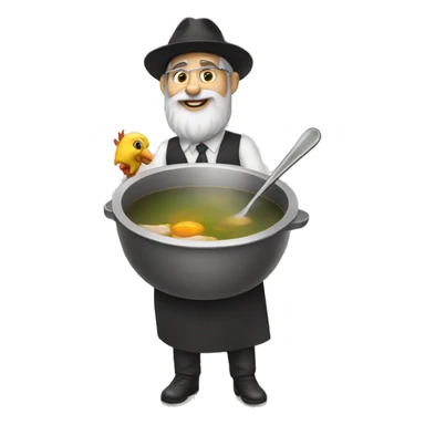 a rabbi serving chicken soup sticker
