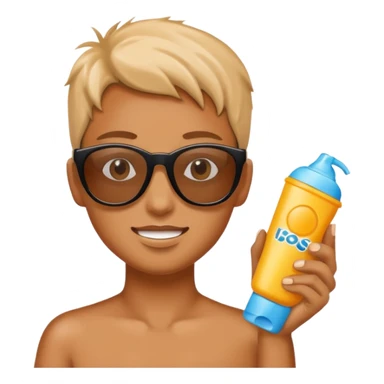 
Sun with suncream and sunglasses sticker