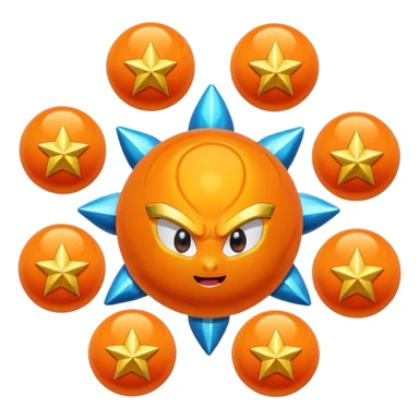 Esfera del dragón con 7 estrellas  sticker