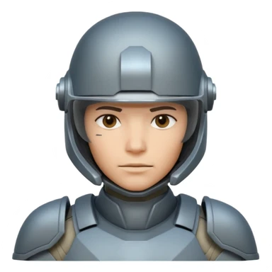 futuristic armored soldier portrait, head and shoulders only, helmet visor, sci-fi armor details, 3D cartoon, mobile game icon style, clean background, no text, no watermark

 sticker