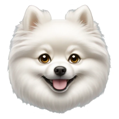 White cute Pomeranian  sticker