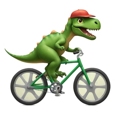 Dinosaur riding a bike sticker