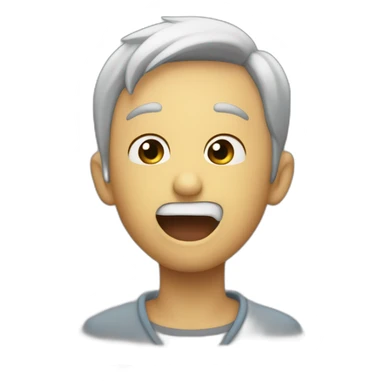 calvo haciendo mewing bye bye sticker