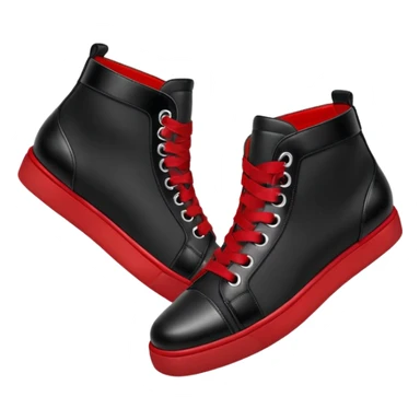 A pair of black Christian Louboutins shoe sneaker  sticker