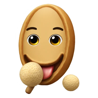Peanut eating stick and balls sticker