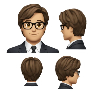 Garry Hart kingsman brown hair sticker