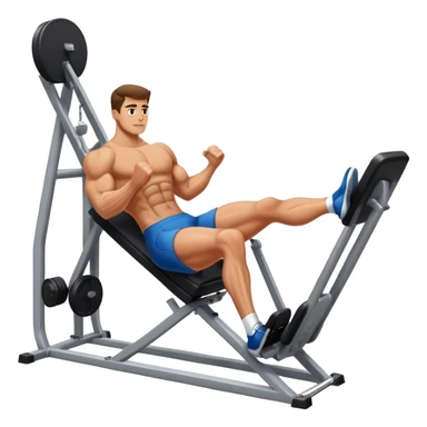 guy leg press machine sticker