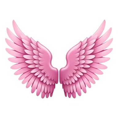 pink angel wings sticker