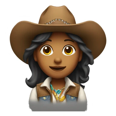 girl with cowboy hat sticker