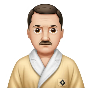 Hitler with a bath robe sticker