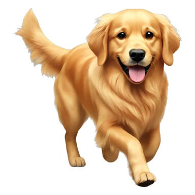 Golden retriever walking a golden retriever  sticker