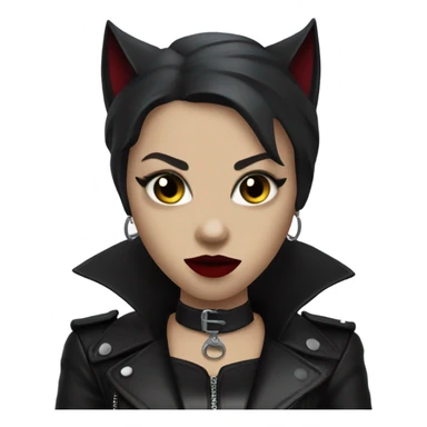 gothic vampire catwomen at leather jacket  sticker