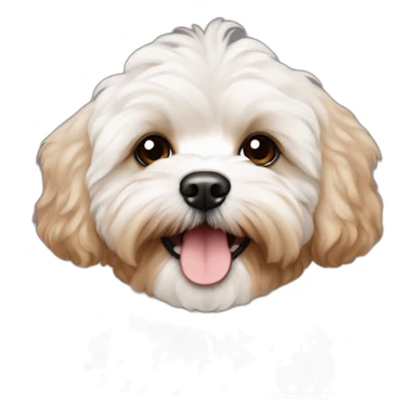 white brown maltipoo sticker