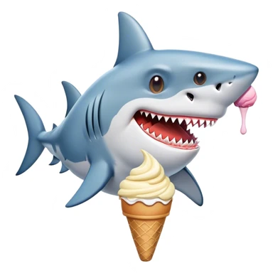 Shark with an ice cream sticker