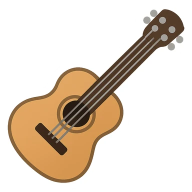 acoustic guitar, twitter emoji style sticker