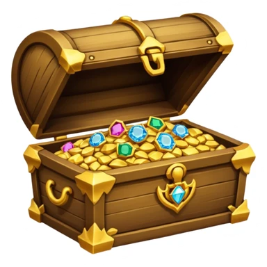 Buried treasure with jewels and diamonds sticker
