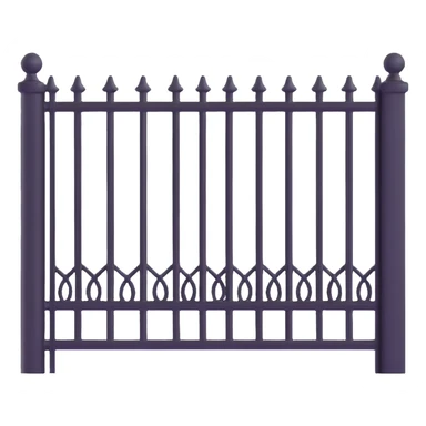 black wrought iron fence sticker