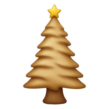 Tan Xmas tree sticker