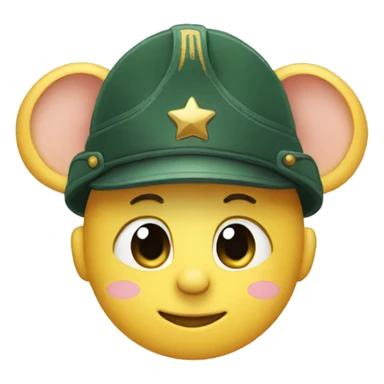 saluting face and mouse hybrid sticker