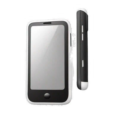 black and white smartphone sticker