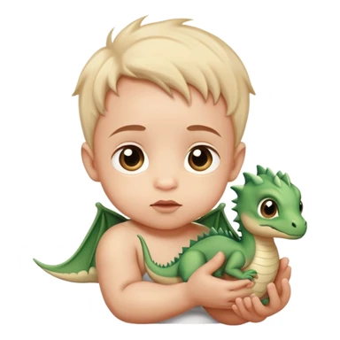 A baby with a micro Draco  sticker