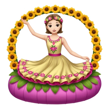 Dancer on the Flower float  sticker