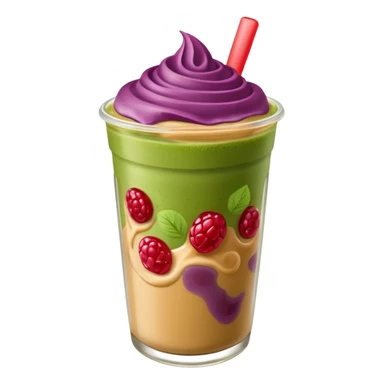 Peanut butter jelly matcha boba sticker