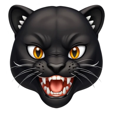 panther with fangs sticker