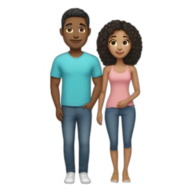 mixed race couple sticker
