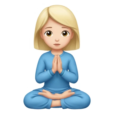 a girl on her knees praying  sticker