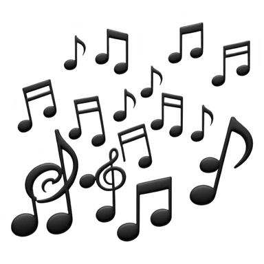 musical notes sticker