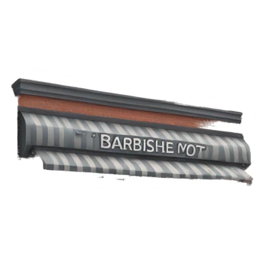 barbershop building sticker