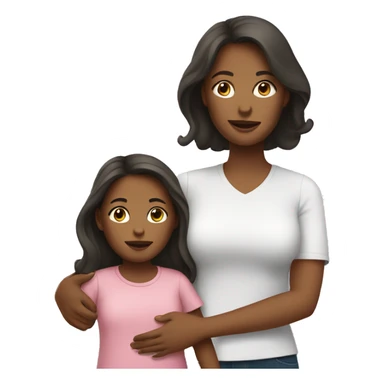 mom with daughter  sticker
