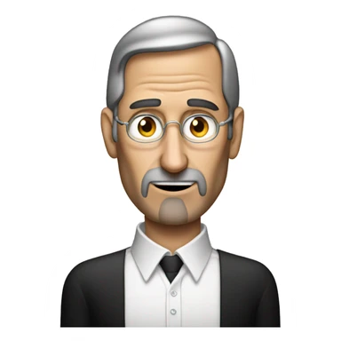 Steve Jobs with made-up nails sticker