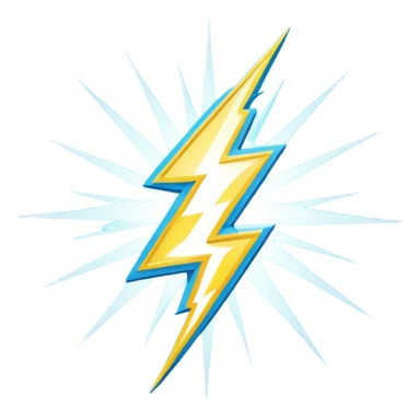 A lot of light blue rays lightnings sticker