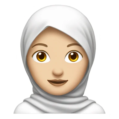 White women with white hijabi driving a car sticker