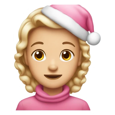 Cute pink christmas emojis sticker
