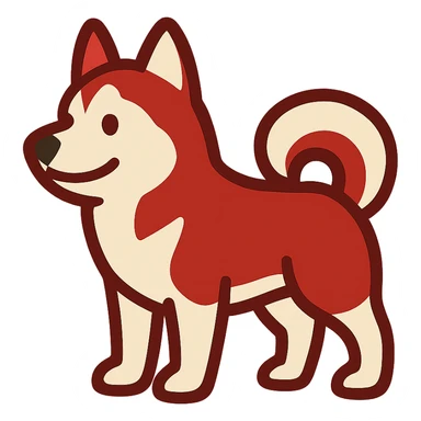 twitter emoji style red siberian husky sticker