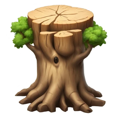 brain tree stump sticker