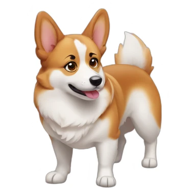 Sassy corgi blink eye sticker