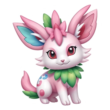 Shiny Exotic Sylveon-Shaymin-Meganium-Hybrid-Creature sticker