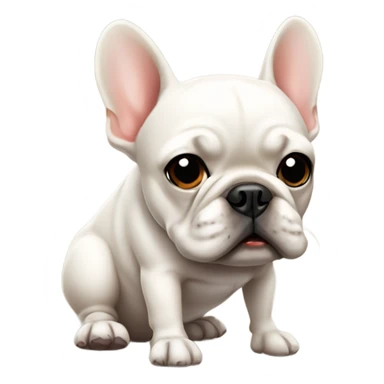 French bulldog pooping sticker