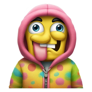 spongebob with a hoodie sticker